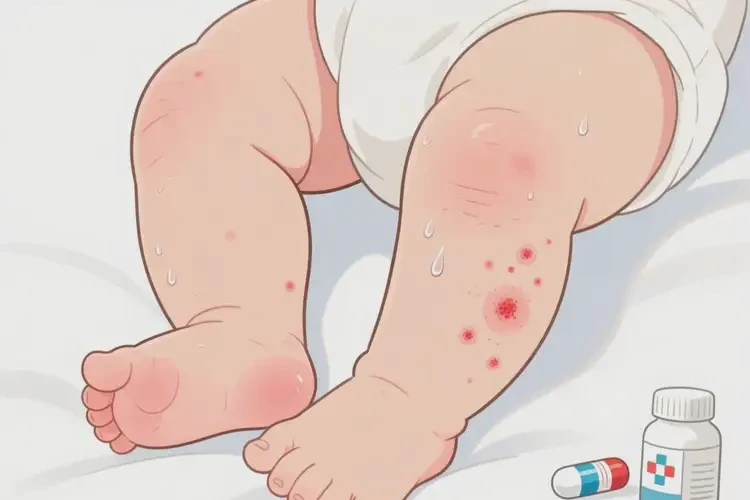 宝宝大腿偶尔长湿疹能靠自己自愈吗(图2)