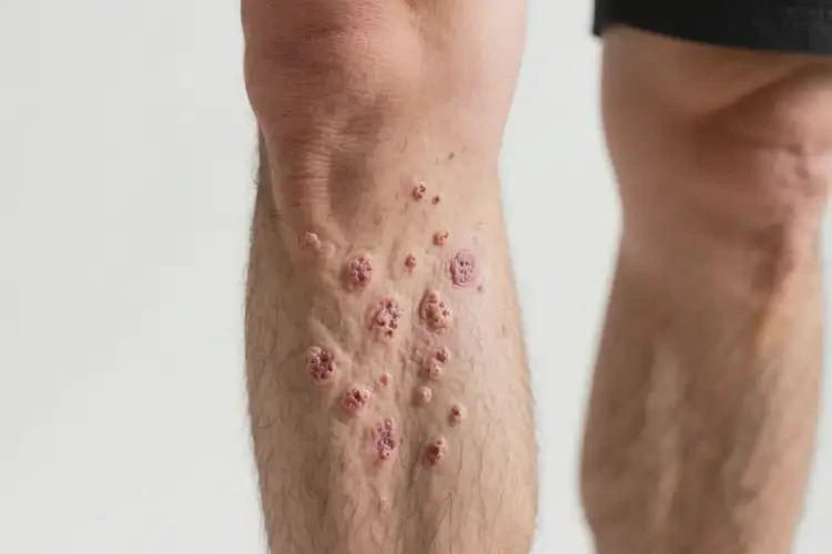 男人小腿上有濕疹不管它會(huì)自己自愈嗎(圖3)