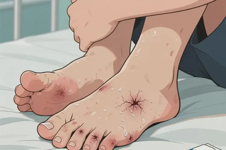 青少年腳上長濕疹可以徹底自愈嗎(圖1)