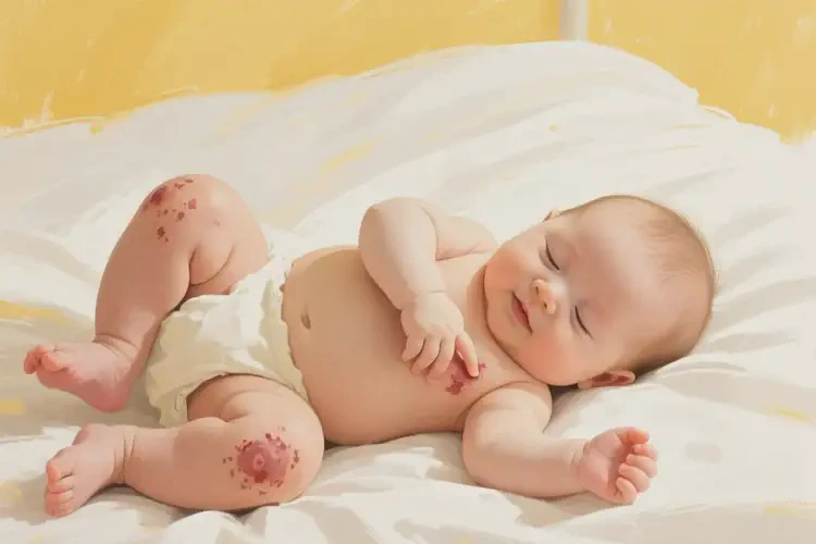 小兒大腿出濕疹不管它會(huì)自己自愈嗎(圖1)