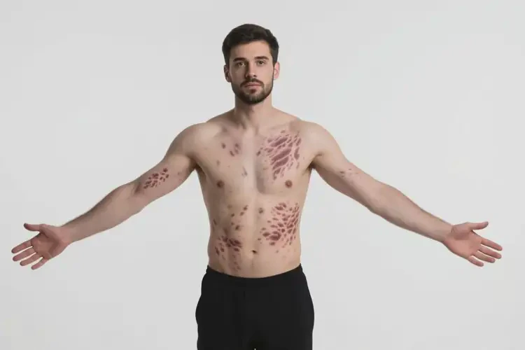 男性全身起濕疹可不可以徹底自愈(圖1)