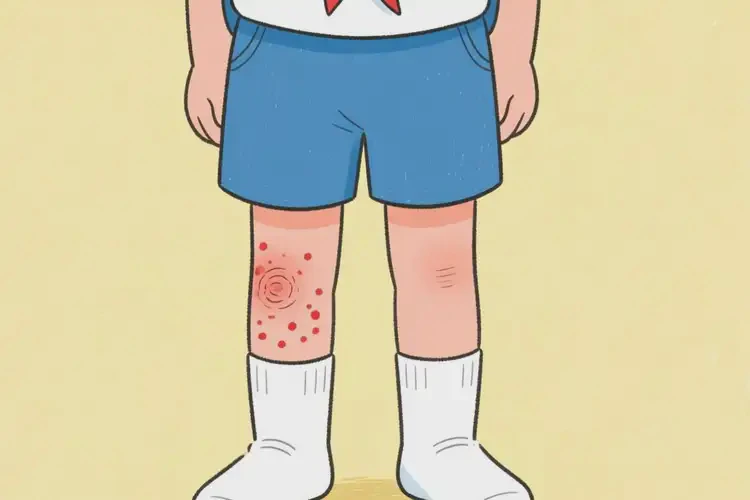 小學(xué)生小腿容易長濕疹不管它會(huì)自己自愈嗎(圖2)