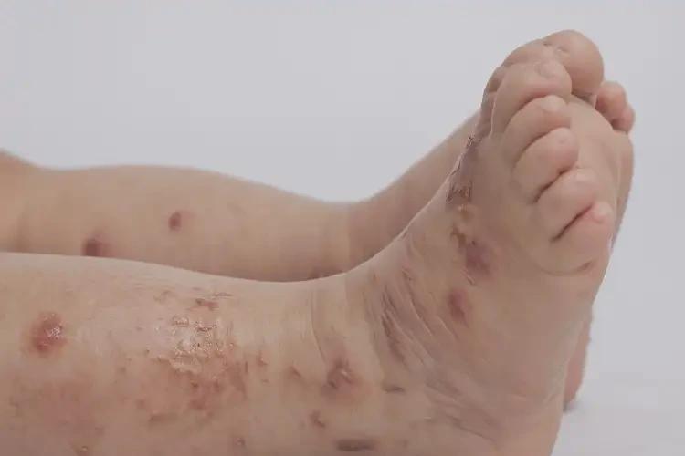 少兒小腿上出現(xiàn)濕疹不管它會(huì)自己好嗎(圖2)