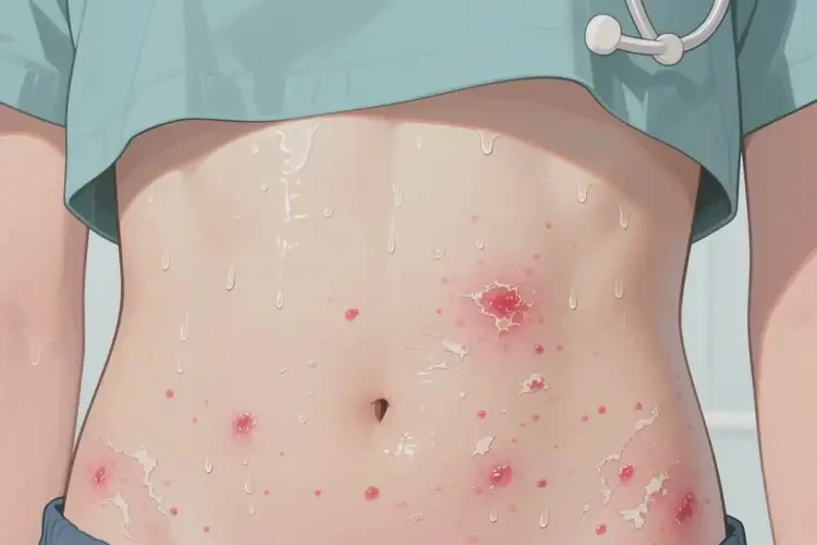 青少年肚子上偶爾起濕疹不管它會自己自愈嗎(圖1)