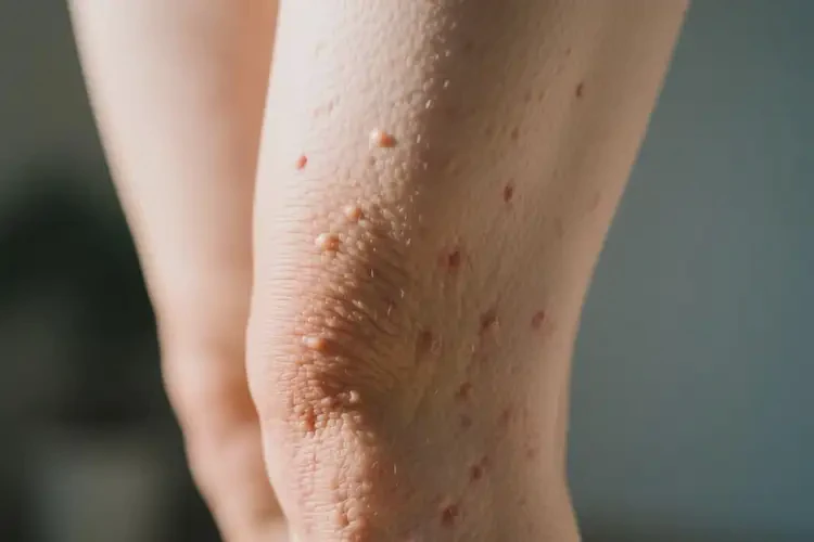 女性大腿出現(xiàn)濕疹不管它會自己痊愈嗎(圖2)