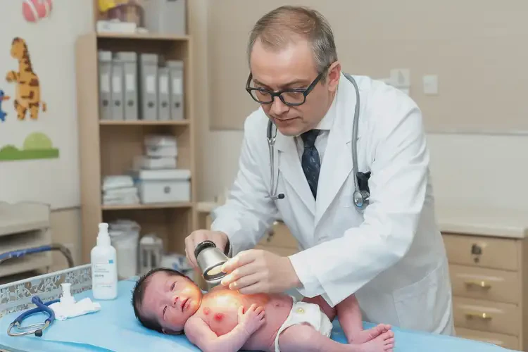 新生儿肚子经常起湿疹可以彻底自愈吗(图1)