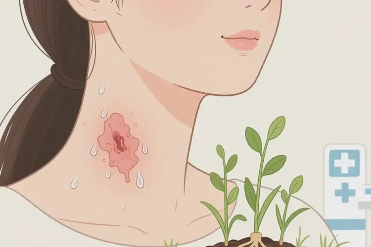 女性脖子上出濕疹不管它會(huì)自己自愈嗎(圖3)