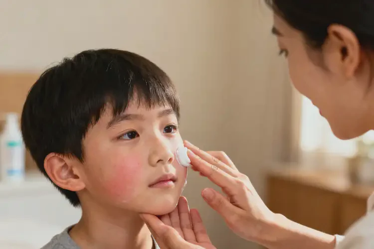 小學(xué)生臉上出濕疹不管它會(huì)自己痊愈嗎(圖2)