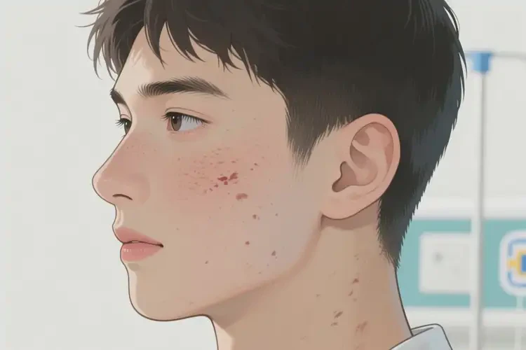 男性臉上偶爾長濕疹能夠徹底治愈嗎(圖1)