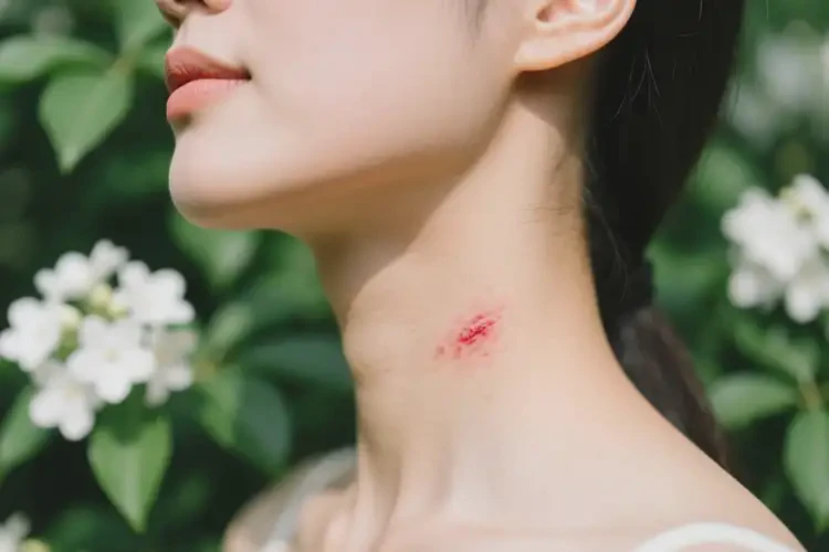 女性脖子上偶爾起濕疹能夠徹底治愈嗎(圖4)