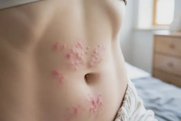 女生肚子偶爾起濕疹不管它會(huì)自己自愈嗎(圖4)