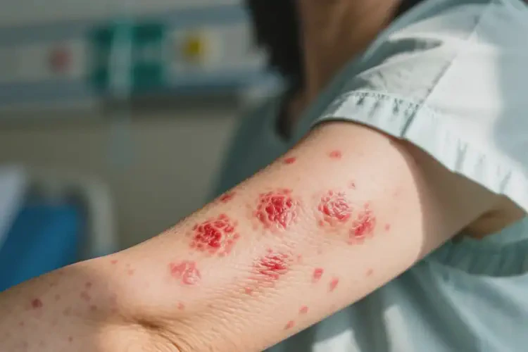 女性手臂長(zhǎng)濕疹不管它會(huì)自己痊愈嗎(圖4)