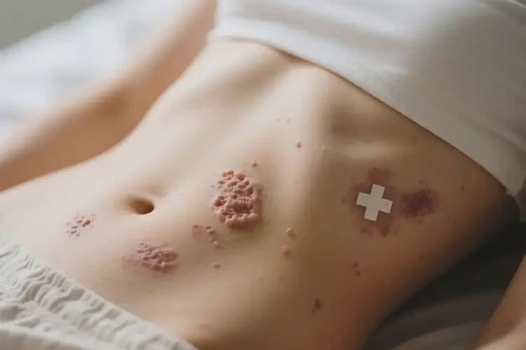 女人肚子上偶爾起濕疹可以徹底自愈嗎(圖2)