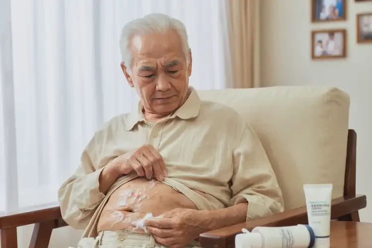 老人肚子上出濕疹不管它會(huì)自己自愈嗎(圖2)