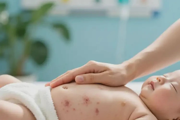 嬰兒肚子上偶爾起濕疹不管它會自己好嗎(圖4)