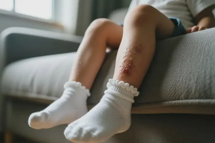 小孩腳上有濕疹能徹底自愈嗎(圖2)