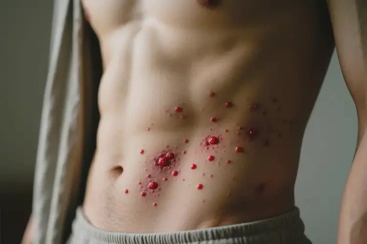 男人肚子上長濕疹不管它會自己好嗎(圖3)