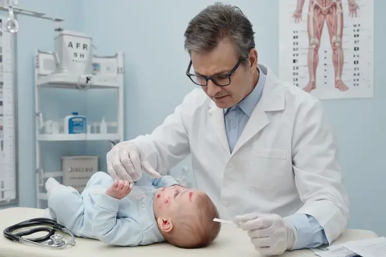 嬰兒臉上出濕疹能夠徹底治愈嗎(圖2)