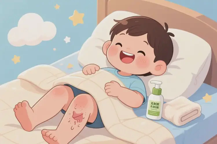 兒童大腿上有濕疹不管它會(huì)自己好嗎(圖1)