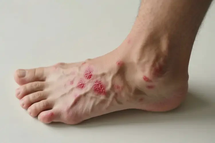 男人腳上起濕疹不管它會(huì)自己自愈嗎(圖2)
