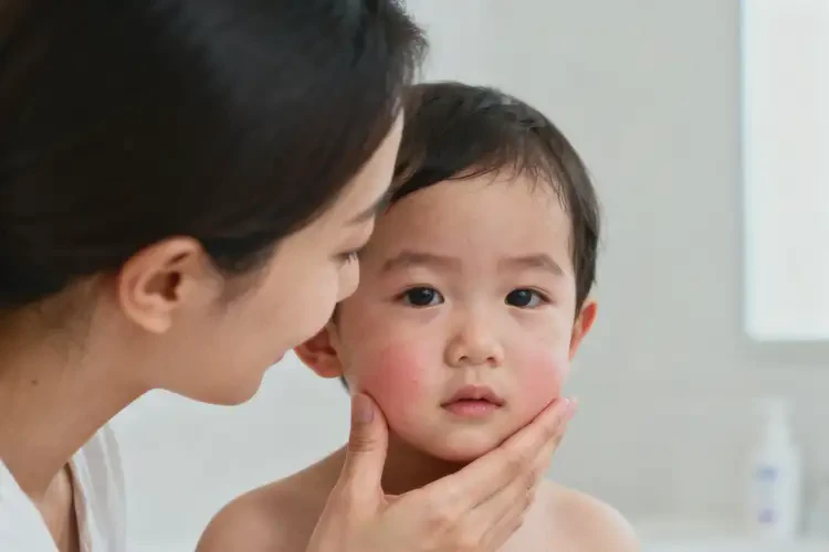 孩子臉上容易起濕疹不管它會自己自愈嗎(圖2)