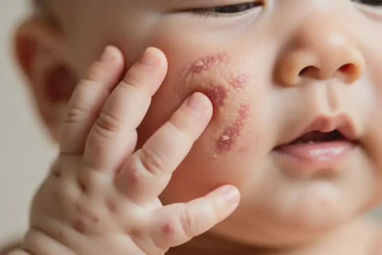 小兒身上出現(xiàn)濕疹不管它會(huì)自己痊愈嗎(圖3)