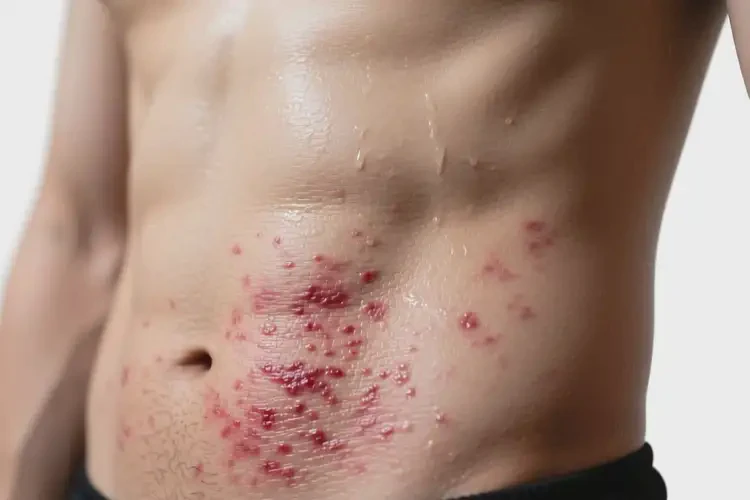 男性肚子上起濕疹可不可以徹底自愈(圖1)