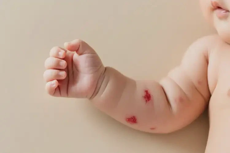 嬰兒手臂上有濕疹不管它會(huì)自己好嗎(圖3)