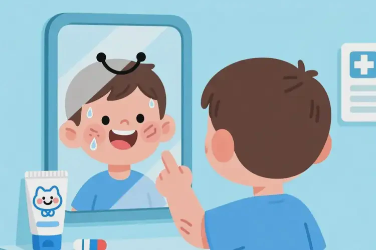 少兒面部經(jīng)常長(zhǎng)濕疹不管它會(huì)自己自愈嗎(圖1)