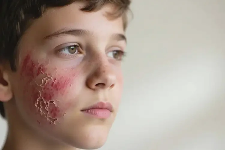 青少年臉上有濕疹可以徹底自愈嗎(圖2)