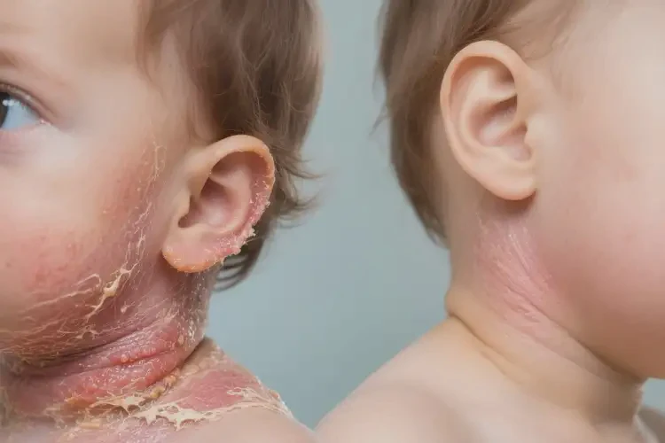 嬰幼兒脖子上長濕疹不管它會自己痊愈嗎(圖2)