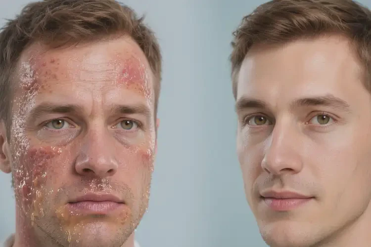 男人面部起濕疹不管它會自己痊愈嗎(圖2)