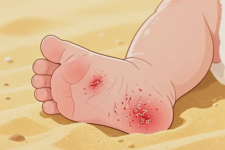 寶寶腳上有濕疹可以徹底自愈嗎(圖1)