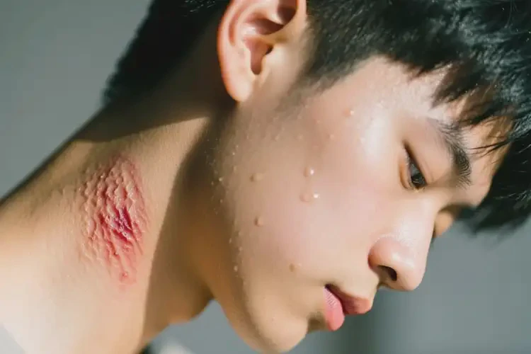 青少年脖子上偶爾起濕疹可以徹底自愈嗎(圖1)