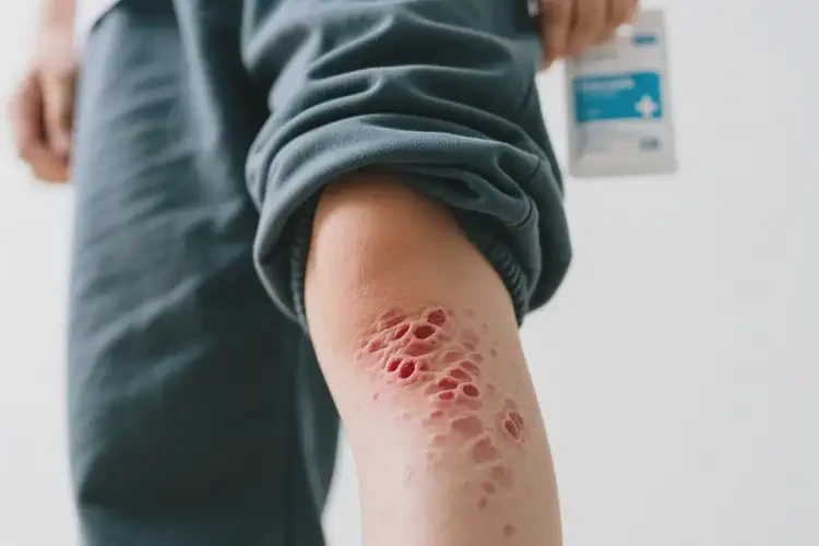 中學(xué)生大腿上起濕疹能夠徹底治愈嗎(圖1)