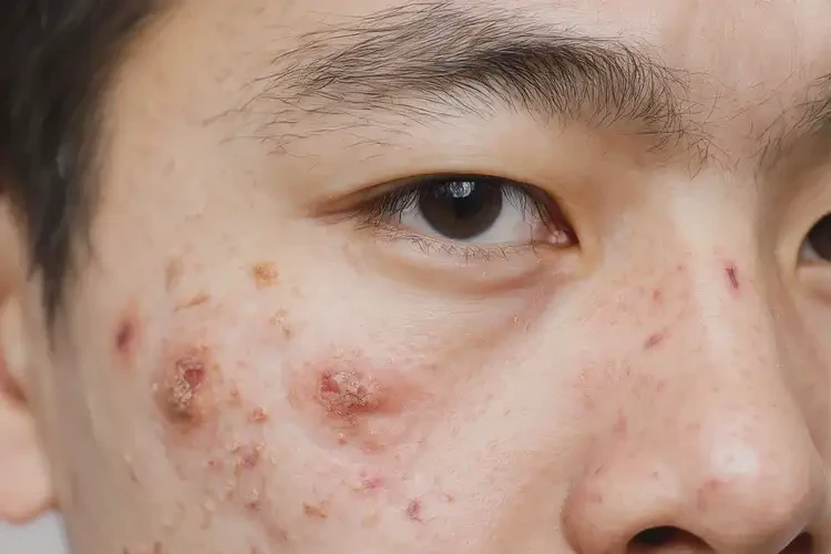 青年人臉上出現(xiàn)濕疹不管它會自己自愈嗎(圖4)