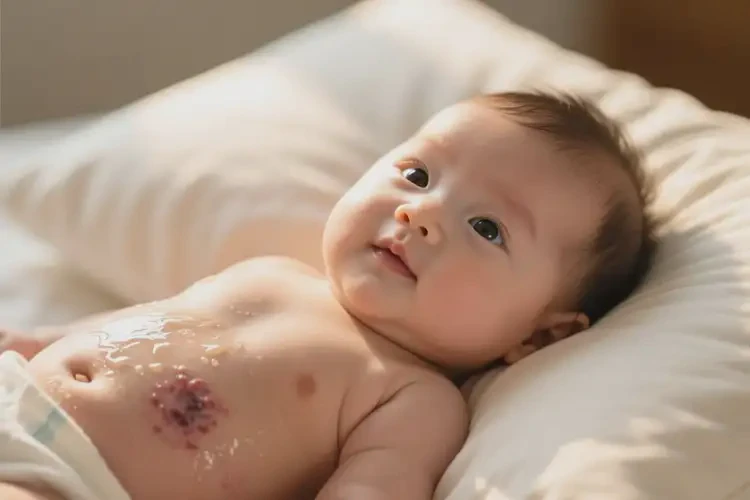 寶寶肚子上經(jīng)常長濕疹不管它會自己自愈嗎(圖1)