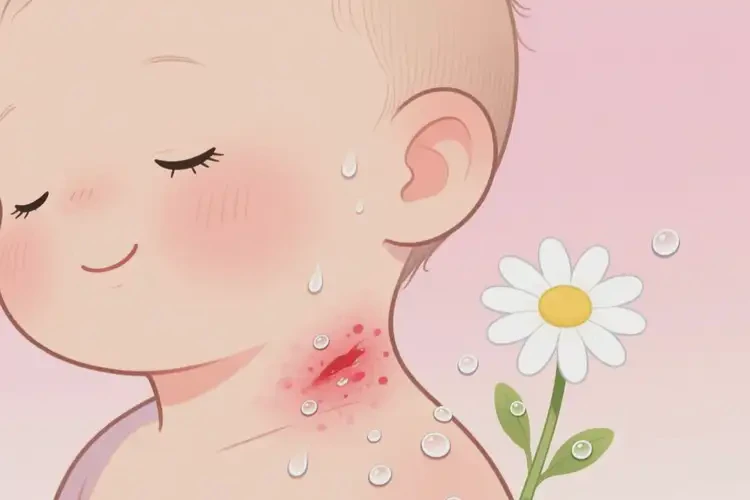 宝宝脖子上出现湿疹能靠自己自愈吗(图2)