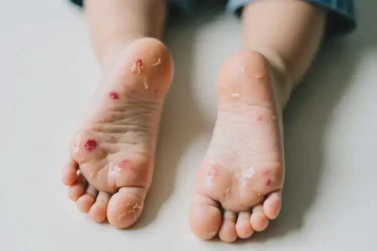 小孩腳上出現(xiàn)濕疹不管它會自己自愈嗎(圖1)