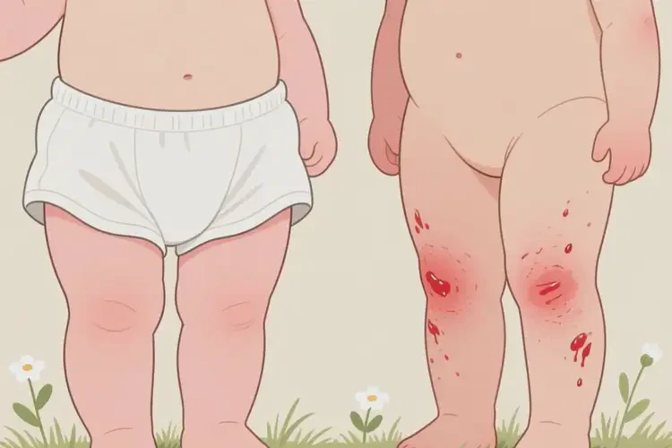 小儿大腿经常长湿疹不管它会自己痊愈吗(图4)