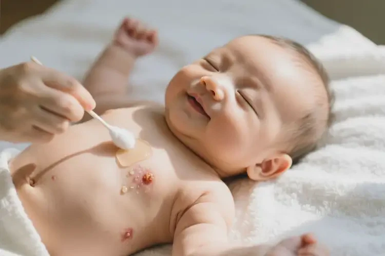 嬰兒肚子上偶爾起濕疹不管它會自己好嗎(圖3)