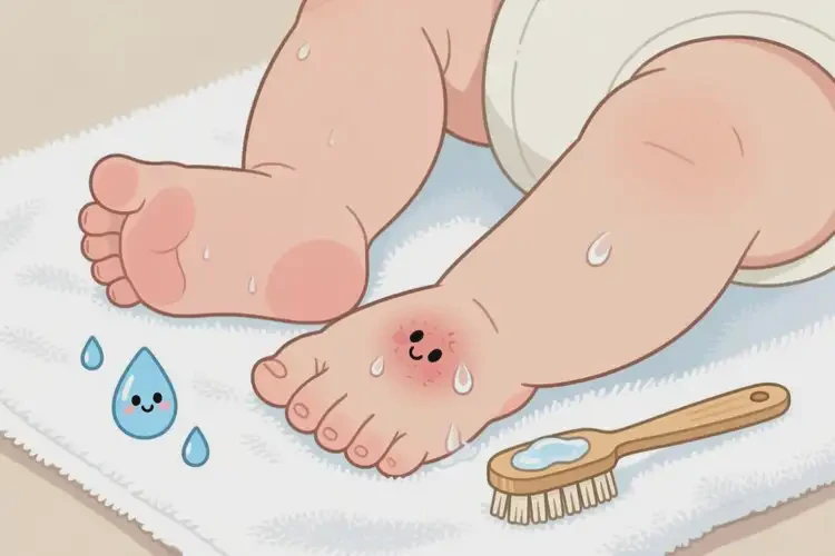 寶寶腳上經(jīng)常起濕疹不管它會(huì)自己好嗎(圖2)