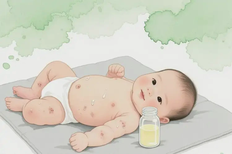 新生兒肚子有濕疹能靠自己自愈嗎(圖2)