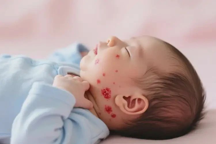 寶寶脖子有濕疹不管它會(huì)自己好嗎(圖3)