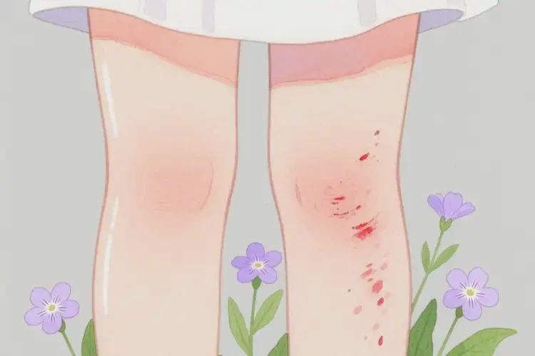 小儿大腿经常长湿疹不管它会自己痊愈吗(图1)