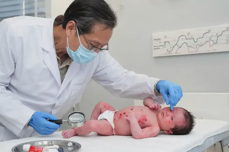 新生兒身上起濕疹可不可以徹底自愈(圖1)