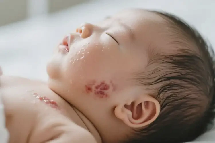 嬰兒脖子容易長濕疹能夠徹底治愈嗎(圖1)