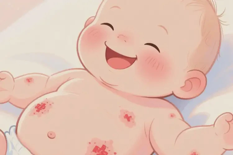寶寶肚子上偶爾長濕疹不管它會(huì)自己自愈嗎(圖1)