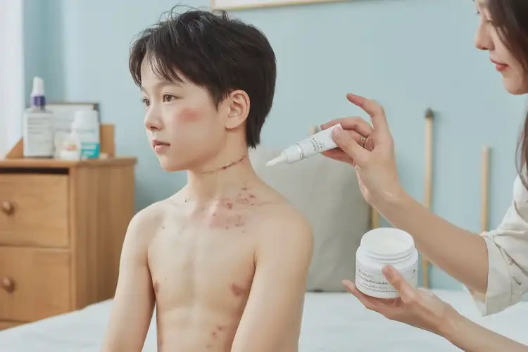 兒童脖子上偶爾長濕疹不管它會自己好嗎(圖3)