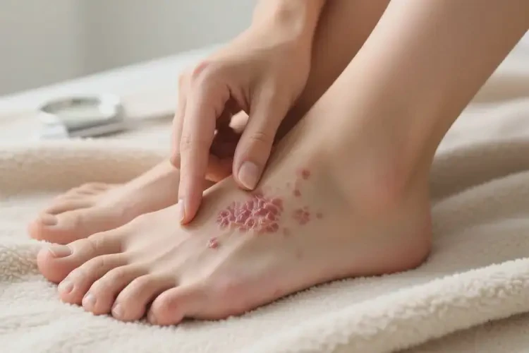 女生腳上經(jīng)常長濕疹不管它會自己痊愈嗎(圖3)